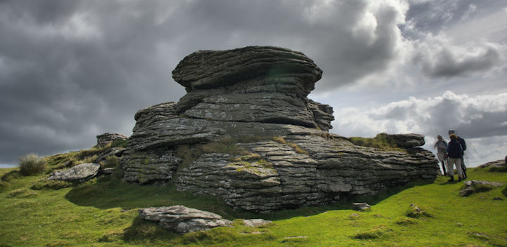 A HDR image of a Dartmoor Tor. Taken on a warm and humid early September day.